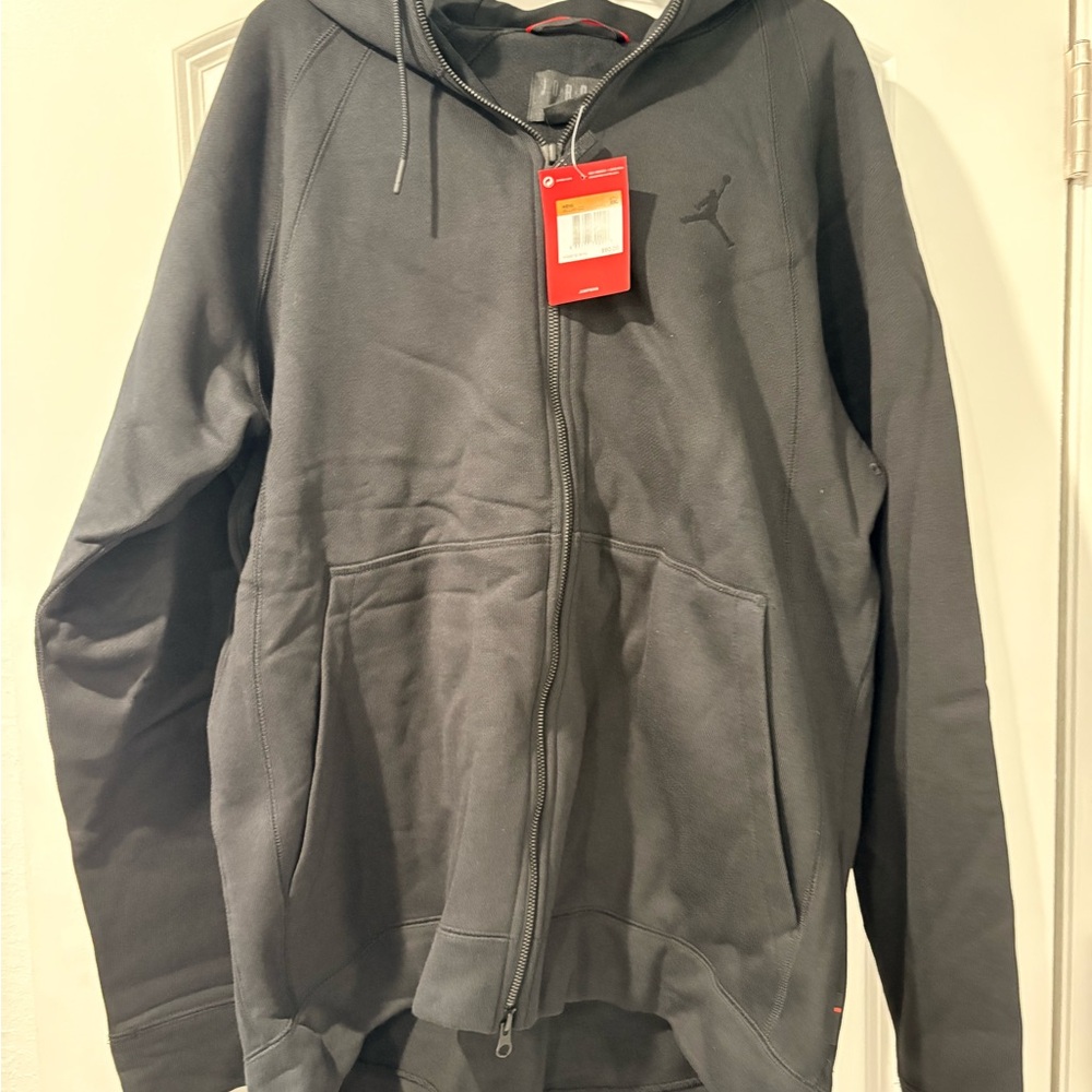 Jordan Men's Black Zip-Up Sweater